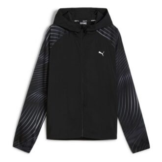 (WMNS) Favorit Velocity Printed Woven Löparjacka ”Svart”
