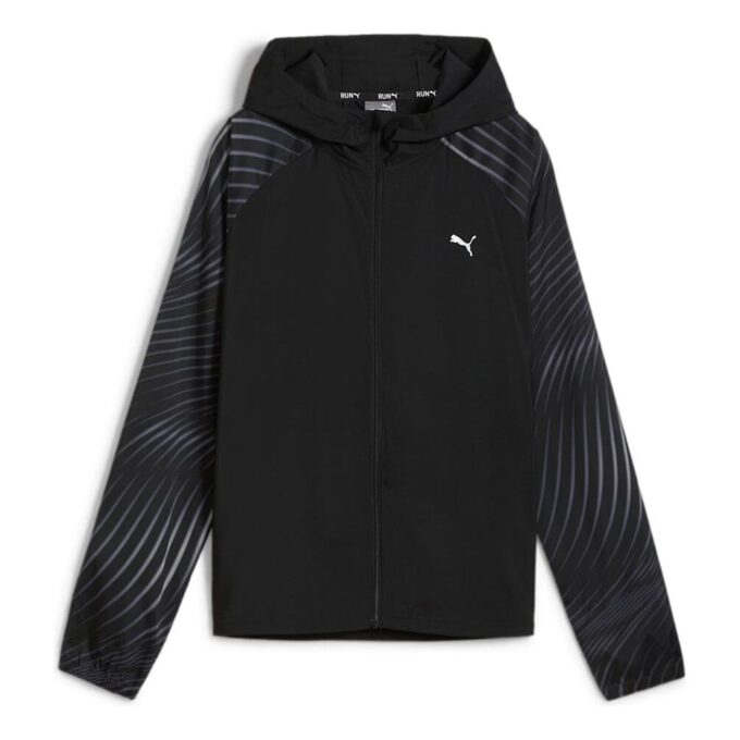 (WMNS) Favorit Velocity Printed Woven Löparjacka ”Svart”