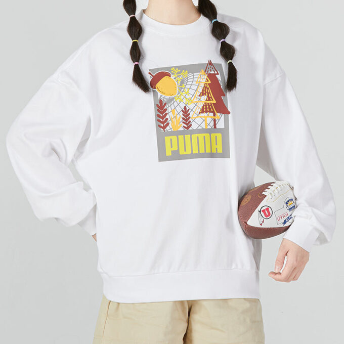 (WMNS) FF Bubble Sleeve Rundringad Tröja ”Vit”