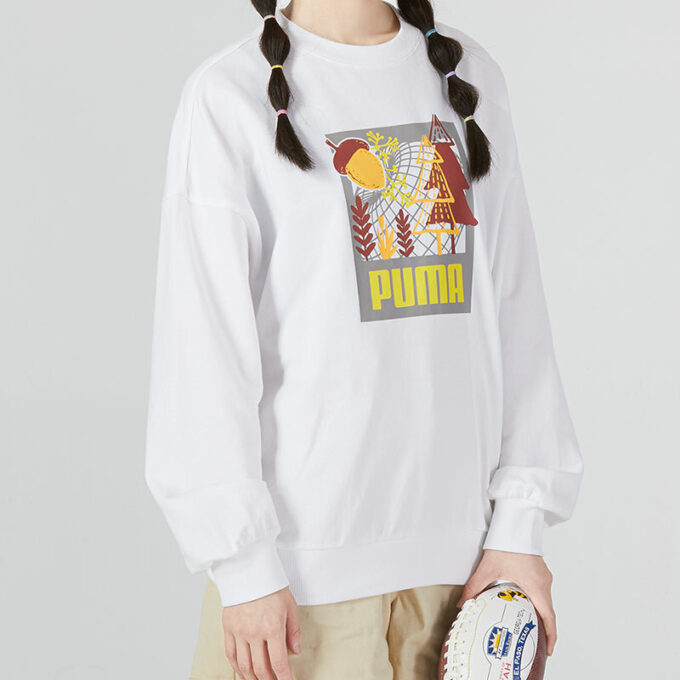 (WMNS) FF Bubble Sleeve Rundringad Tröja ”Vit”