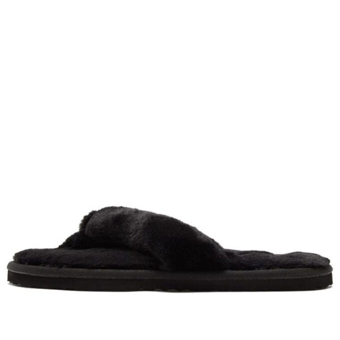 (WMNS) Fluff Flip Slide ”Black Team Gold”