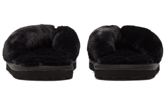 (WMNS) Fluff Flip Slide ”Black Team Gold”