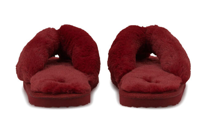 (WMNS) Fluff Flip Slides ”Persian Red Team Gold”