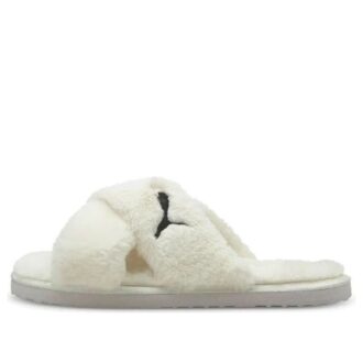 (WMNS) Fluff X Strap Slides ”Whisper White”