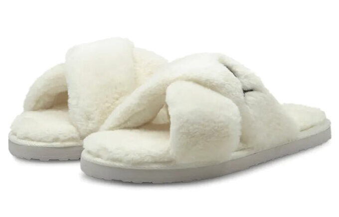 (WMNS) Fluff X Strap Slides ”Whisper White”