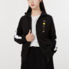 (WMNS) Formstripe Stickad Stand Collar Jacka Svart