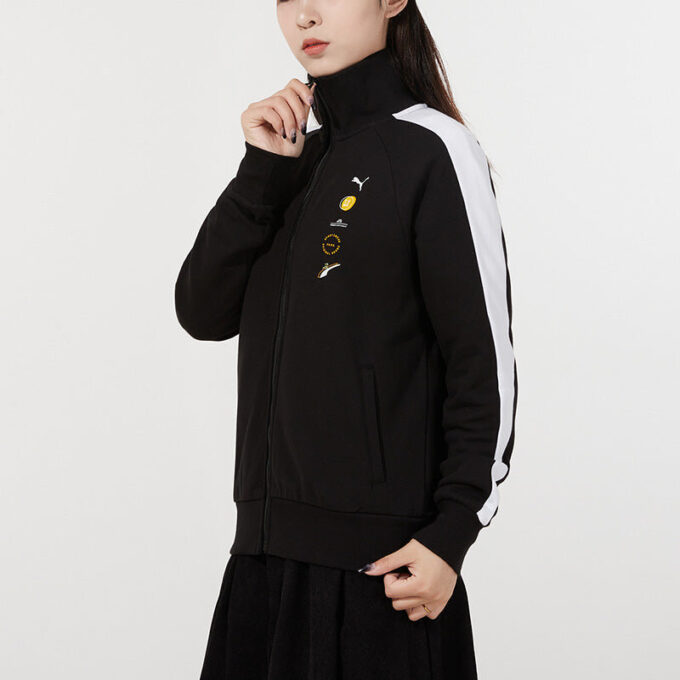 (WMNS) Formstripe Stickad Stand Collar Jacka Svart