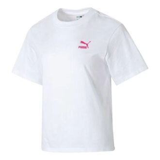 (WMNS) Grafisk Casual T-shirt ”Vit Rosa”