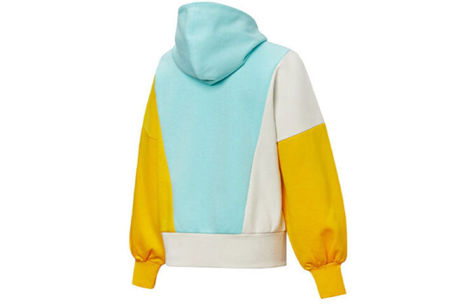 (WMNS) Hoodie med paneler ”Blå Gul Vit”