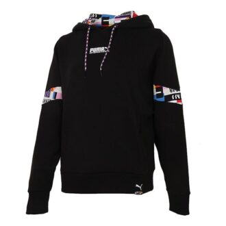 (WMNS) Internationell Hoodie ”Svart Vit”
