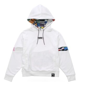 (WMNS) Internationell Hoodie ”Vit Svart”
