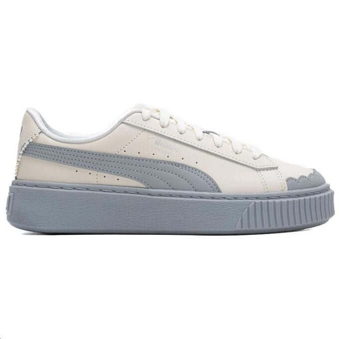(WMNS) Korgplatåskor ”Pärlvita Blå”