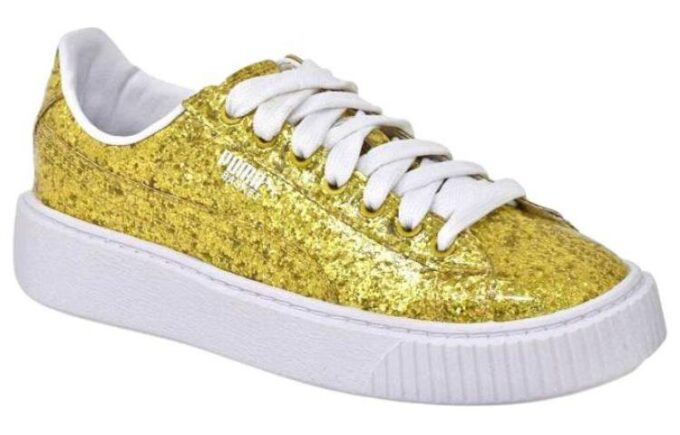 (WMNS) Korgplattform Glitter ”Guld”