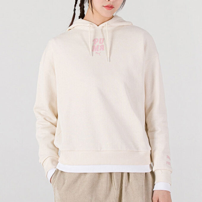(WMNS) Layered Print Fake Two Hoodie Vit