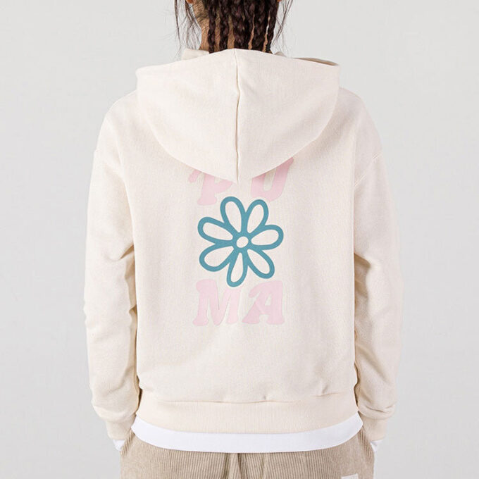 (WMNS) Layered Print Fake Two Hoodie Vit