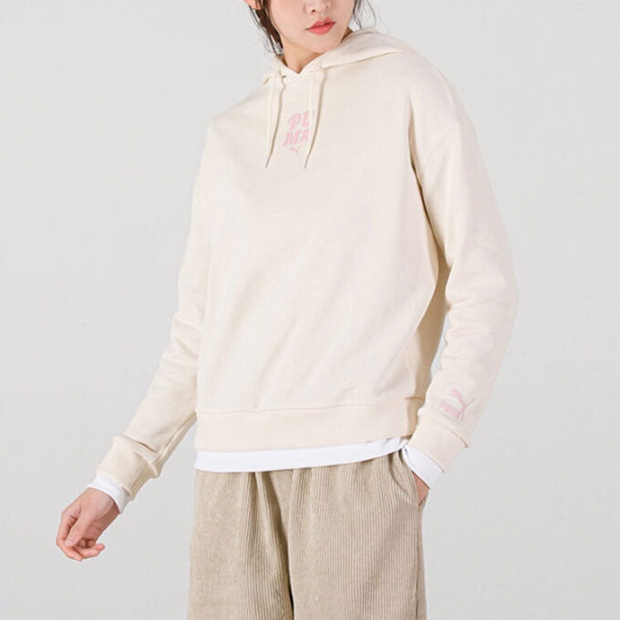 (WMNS) Layered Print Fake Two Hoodie Vit