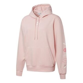 (WMNS) Liten Logotyp Hoodie ”Ljusrosa”