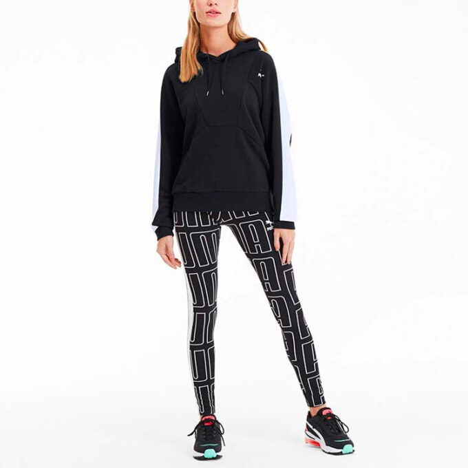 (WMNS) Liten Logotyp Hoodie ”Svart Vit”