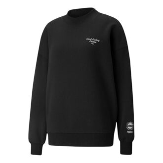 (WMNS) Logo Wellness Club Crew Neck Sweatshirt ”Svart”
