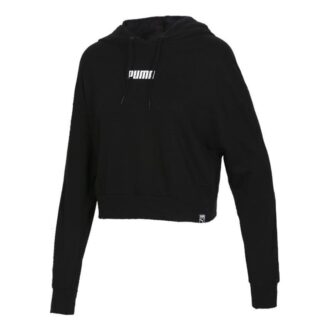 (WMNS) Logotyp Kort Hoodie ”Svart”