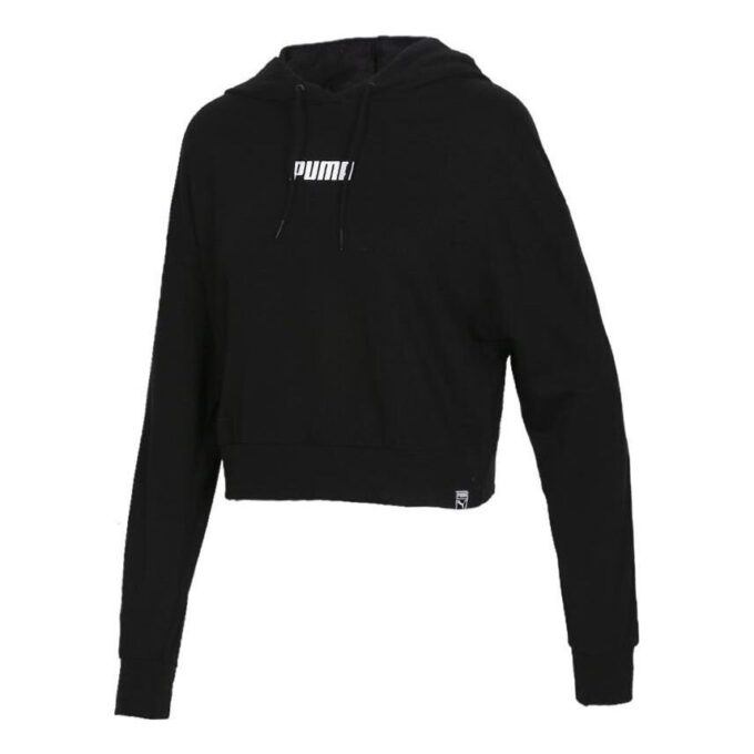 (WMNS) Logotyp Kort Hoodie ”Svart”