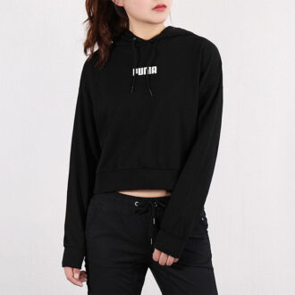 (WMNS) Logotyp Kort Hoodie ”Svart”