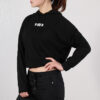 (WMNS) Logotyp Kort Hoodie ”Svart”