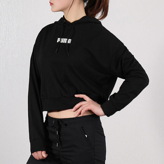 (WMNS) Logotyp Kort Hoodie ”Svart”