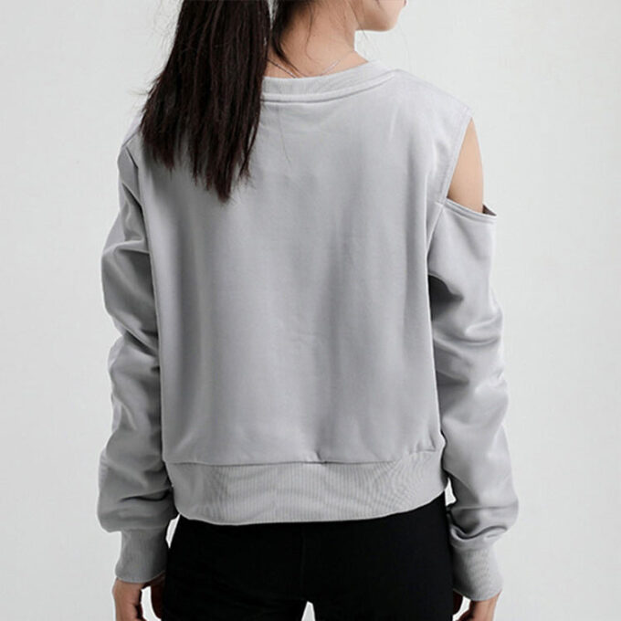 (WMNS) Logotyptryck Rundringad Tröja Grå