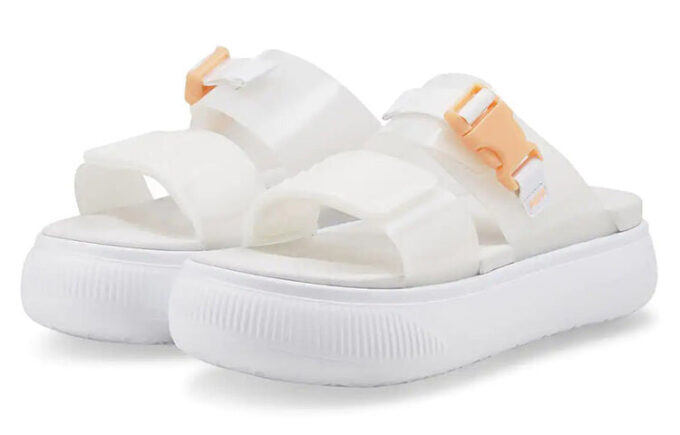 (WMNS) Mayu Pop-sandal i mocka ”Vit kolsyrad melon”