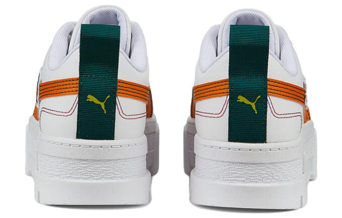 (WMNS) Mayze genomborrad ”Vit orange tegelsten”