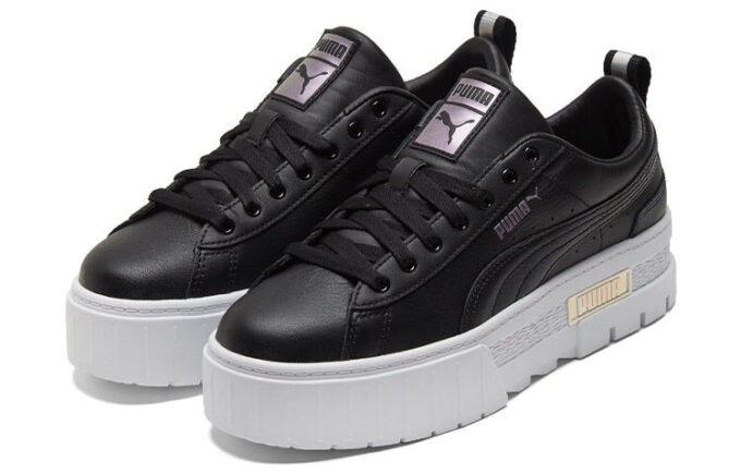 (WMNS) Mayze Lth Skimrande Sneakers Svarta/Vita