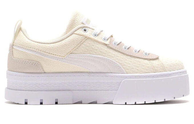 (WMNS) Mayze Patchwork Tjock Sula Retro Casual Skateboardskor Vita