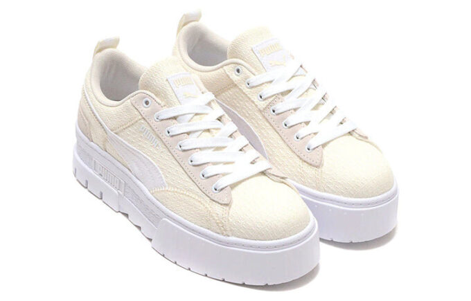 (WMNS) Mayze Patchwork Tjock Sula Retro Casual Skateboardskor Vita