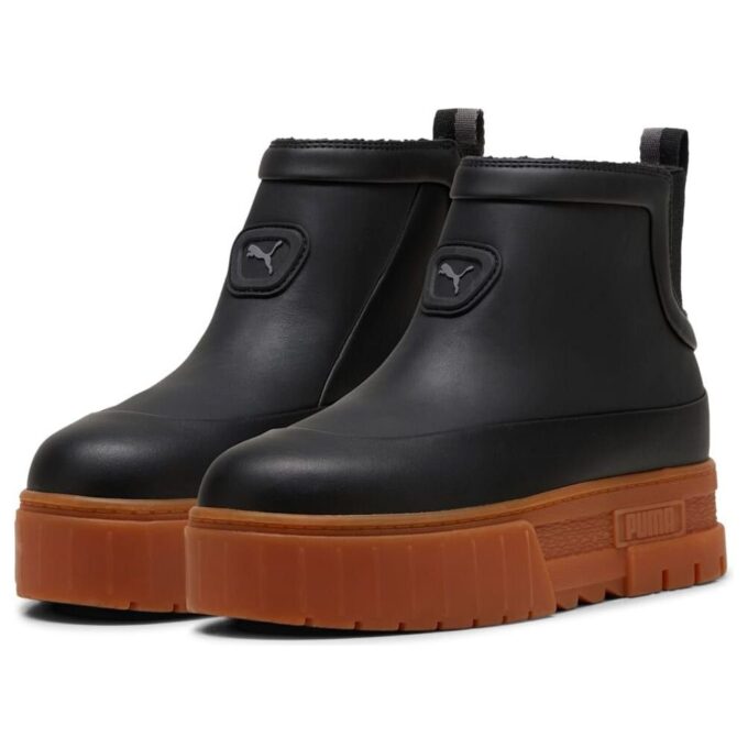 (WMNS) Mayze Wellis Läder Mellanstora ”Svarta”