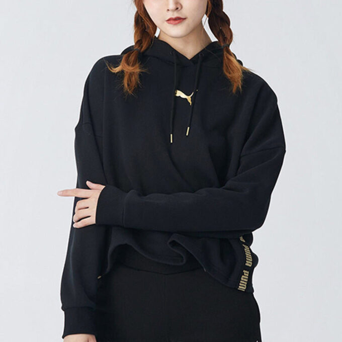 (WMNS) Metallic Nights Hoodie ”Svartguld”