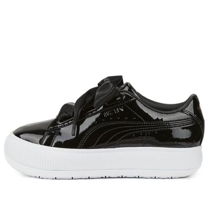 (WMNS) Mocka Mayu Hjärta Patent ”Svart Vit”