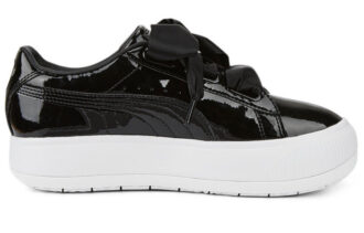(WMNS) Mocka Mayu Hjärta Patent ”Svart Vit”