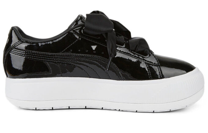 (WMNS) Mocka Mayu Hjärta Patent ”Svart Vit”