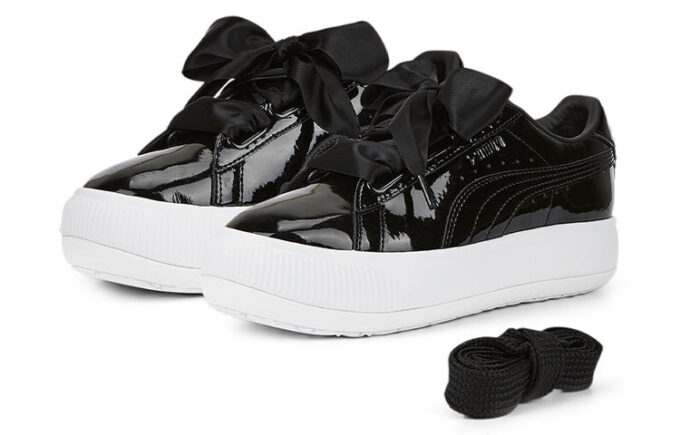 (WMNS) Mocka Mayu Hjärta Patent ”Svart Vit”