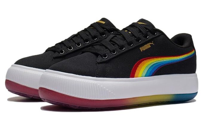 (WMNS) Mocka Mayu Prism Låga Skateboardskor Med Tjock Sula Svarta