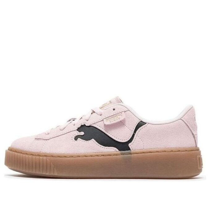 (WMNS) Mocka Platåskor ”Rosa Svart Gummi”