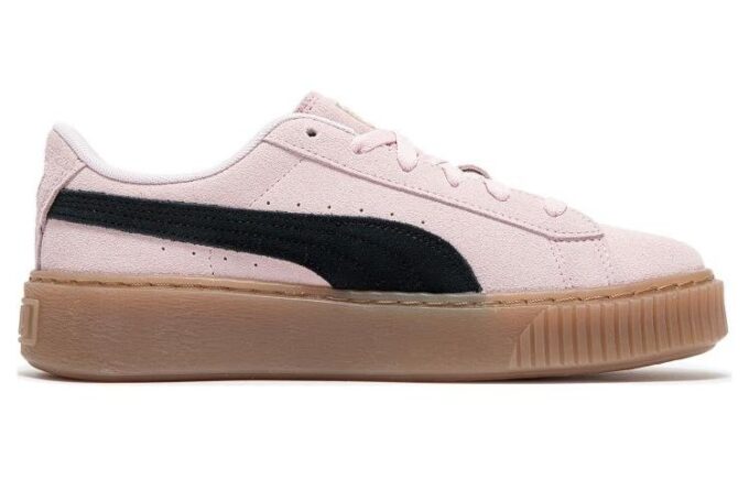 (WMNS) Mocka Platåskor ”Rosa Svart Gummi”