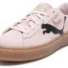 (WMNS) Mocka Platåskor ”Rosa Svart Gummi”