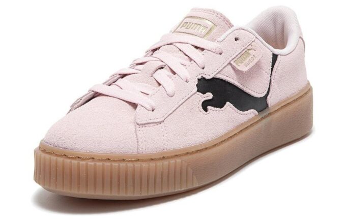 (WMNS) Mocka Platåskor ”Rosa Svart Gummi”