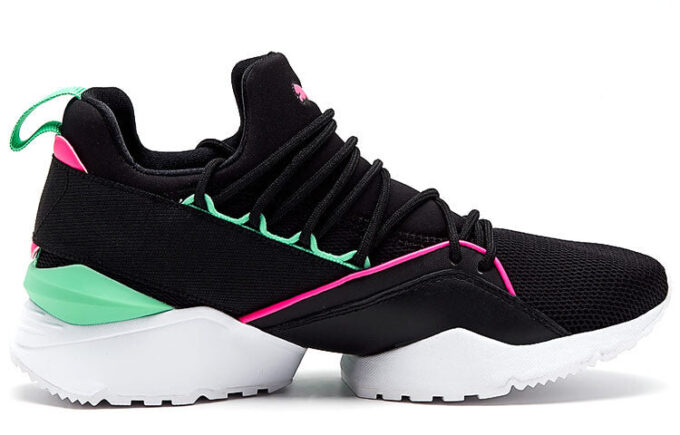 (WMNS) Muse Maia Street 1 Låga Löparskor Svarta/Grön