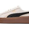 (WMNS) Platåskateskor ”Crèmefärgade Svarta Bruna”