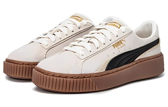 (WMNS) Platåskateskor ”Crèmefärgade Svarta Bruna”