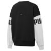 (WMNS) Power Color Blocking Crew Logo Print SweatshirtSvart