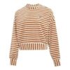 (WMNS) Randig stickad tröja ”Beige”
